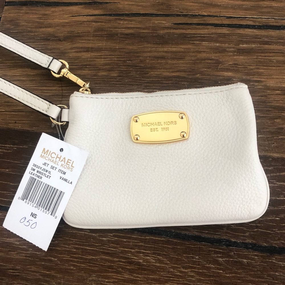 Michael Kors White wristlet